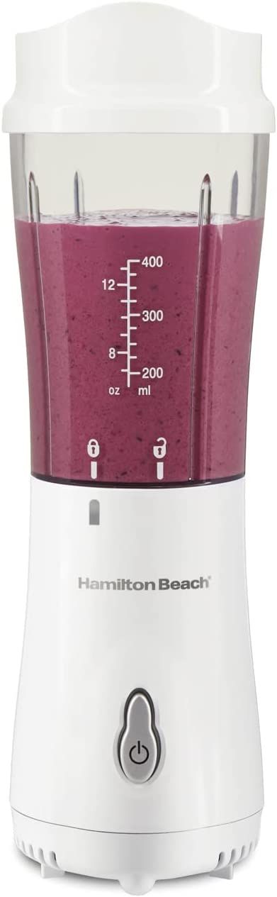Hamilton Beach Portable Blender for Shakes and Smoothies with 14 Oz BPA Free Travel Cup and Lid, ... | Amazon (US)