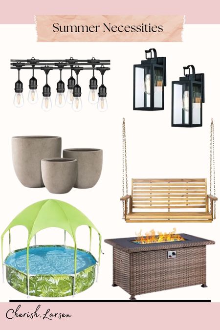 Outdoor decor & furniture from Overstock. Memorial Day sales links. Linked a pool with cover, fire pit, porch swing, and some lighting!

#LTKsalealert #LTKhome #LTKSeasonal