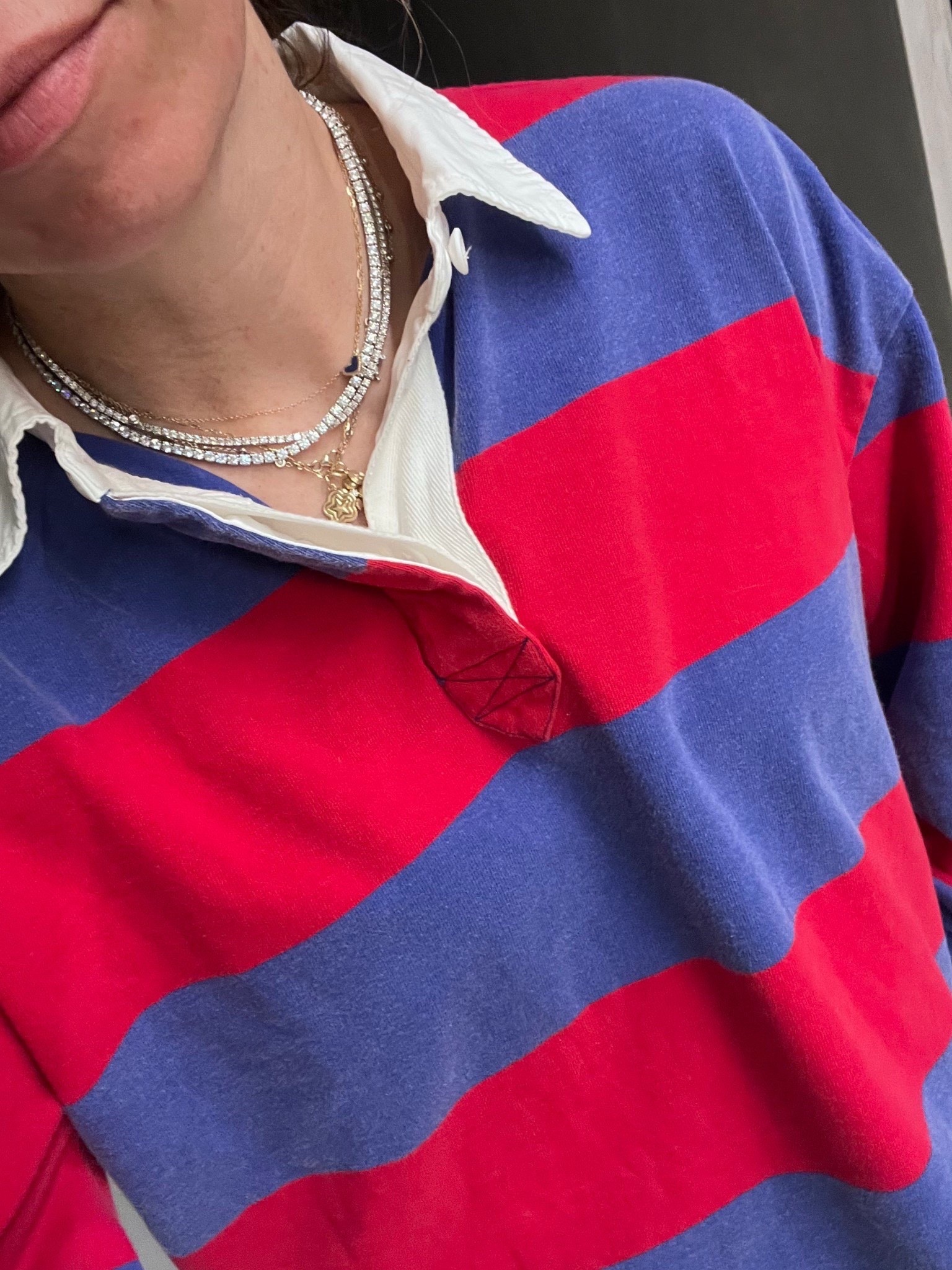 Valentine’s Day vibes with a vintage touch ❤️💜 scroll for the entire outfit 

I got this shirt as it reminds me of a rugby shirt that was a hand me down from my older brother that I wore until it had holes in it simple because it was his. 

Do size up, my true size fitted like it fit and I wanted that same hand me down flavor  


#LTKgrwm #LTKOver40 #LTKdayinmylife