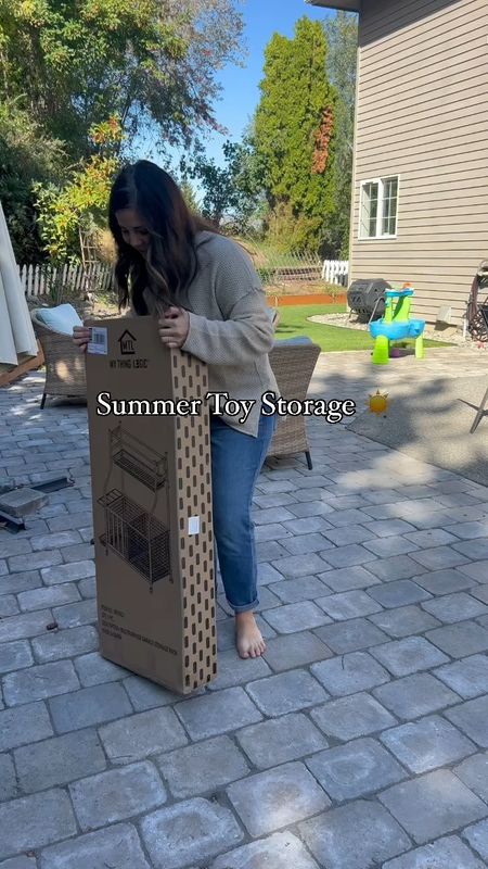 The best outdoor toy storage that can be wheeled into the driveway or garage! 

#LTKKids #LTKFamily