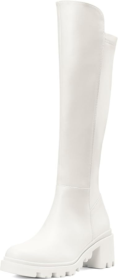 DREAM PAIRS Women's Knee High Boots, Comfortable Platform Heel Round Toe Stretch Tall Long Boots ... | Amazon (CA)