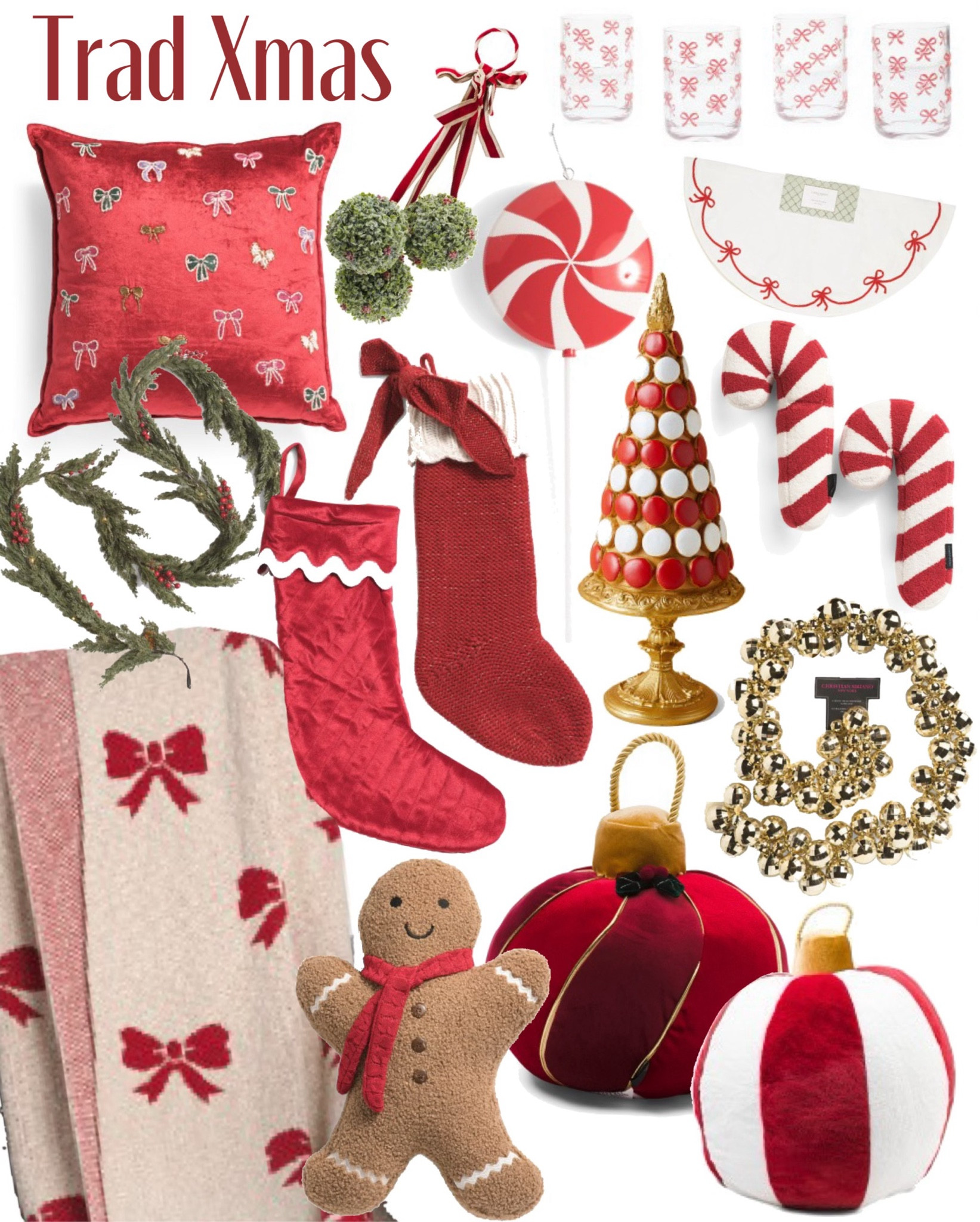 Traditional Christmas decor for your home from TJ Maxx, and Marshalls