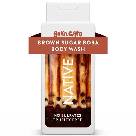 Native Body Wash, Limited Edition Brown Sugar Boba, Sulfate Free Body Wash for Women & Men, Boba Café, 18 fl oz | Walmart (US)