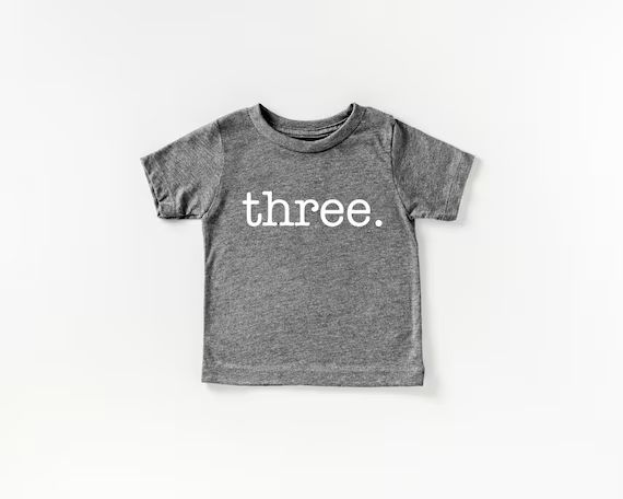 Three birthday shirt | Etsy (US)