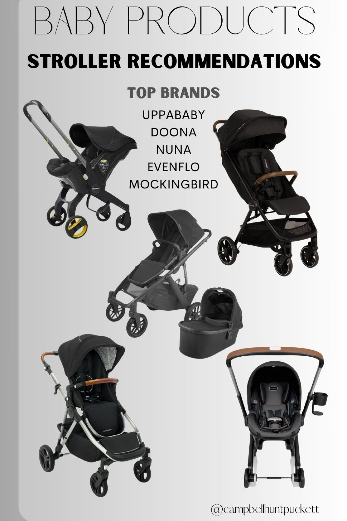Best stroller recommendations from Babylist registry uppababy doona Nuna evenflo mockingbird 