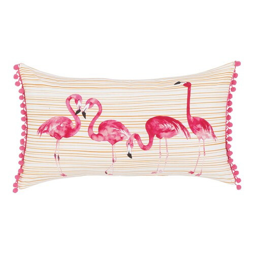 allen + roth Animal Print Pink Rectangular Bird Lumbar Pillow Lowes.com | Lowe's