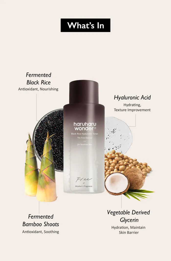 haruharu wonder Black Rice Hyaluronic Toner for Sensitive Skin | Nordstrom | Nordstrom