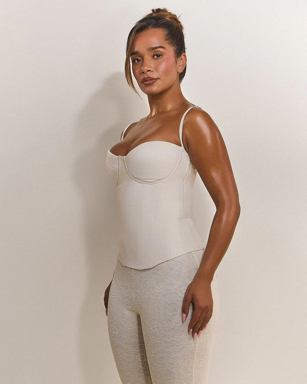Fuller Bust - The Everly Corset in Off White | Mars The Label