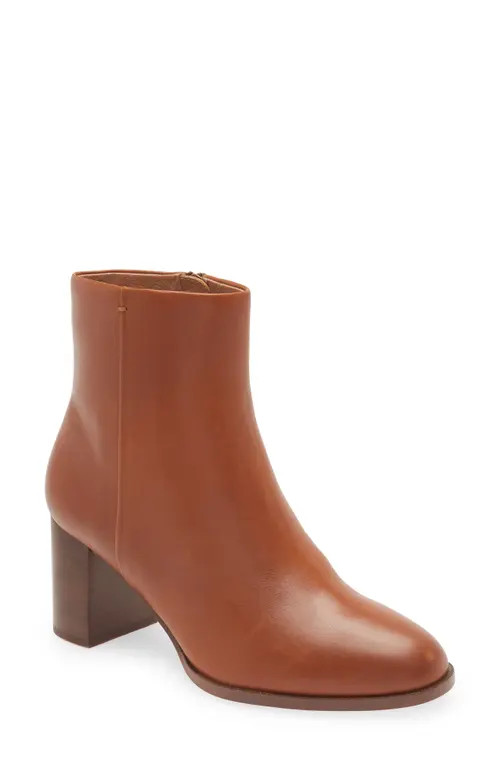 Madewell The Mira Side Seam Bootie in English Saddle at Nordstrom, Size 7.5 | Nordstrom