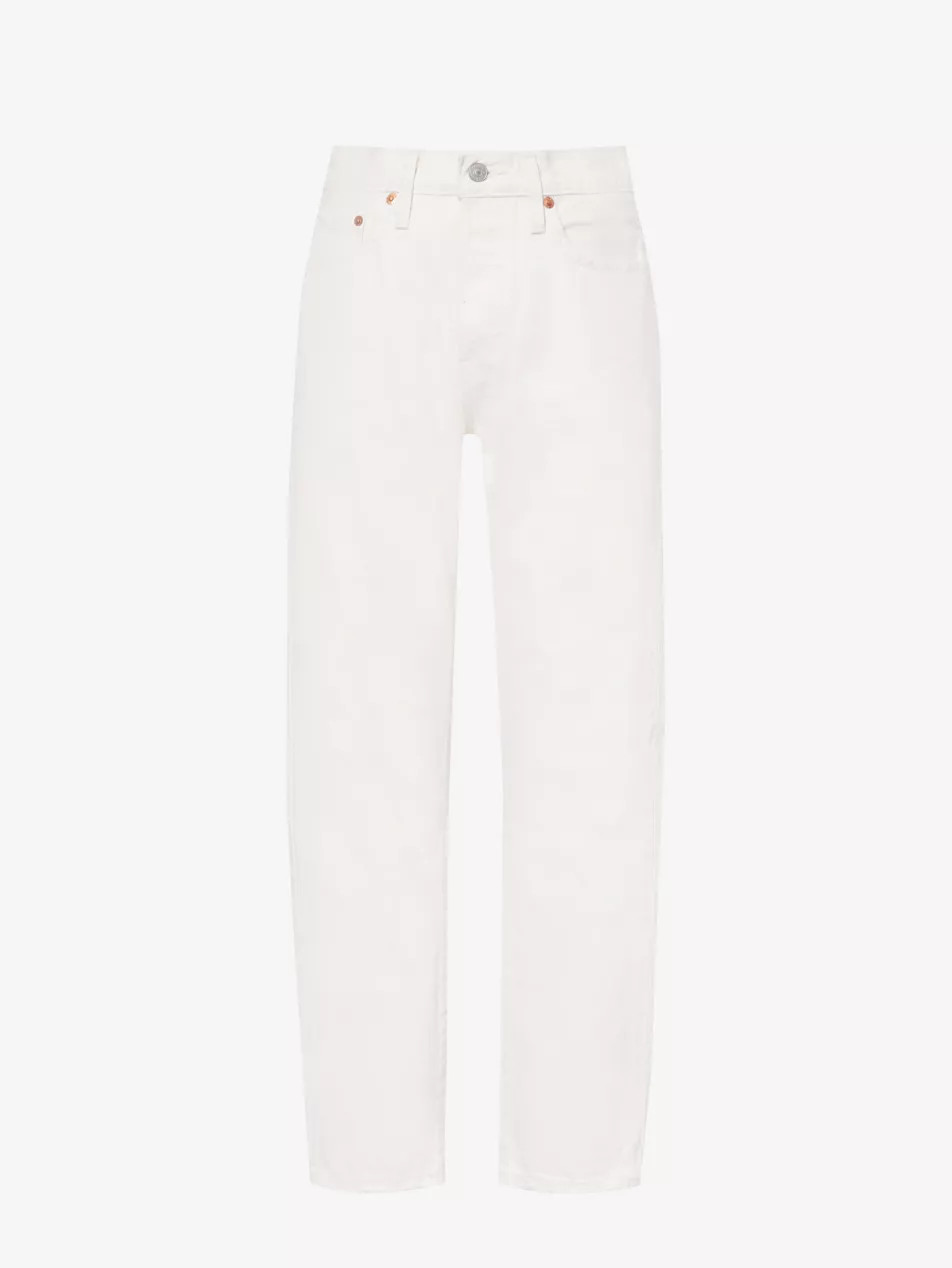 501 cropped straight-leg high-rise jeans | Selfridges