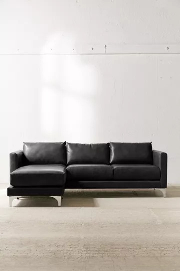 Chamberlin Recycled Leather Sectional Sofa | Urban Outfitters (US and RoW)