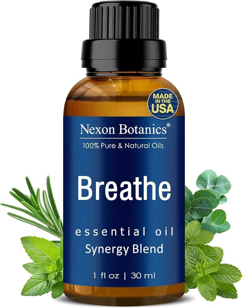 Breathe Essential Oil Blend 30 ml - Breath Sinus Relief with Menthol Oils - for Humidifiers, Diff... | Amazon (US)