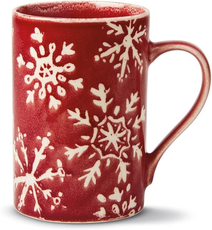 tag Red And White Snowflake Mug For Coffee Tea Hot Chocolate Snowflake Mug Red | Amazon (US)