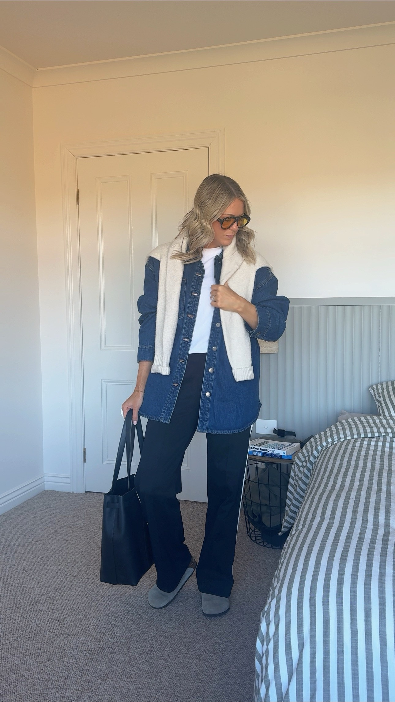 Sunday movie dates with the kids in fabulous Bassike twill pants and an oversized dark denim shacket 🖤

#LTKwinter #LTKstyletip #LTKaustralia