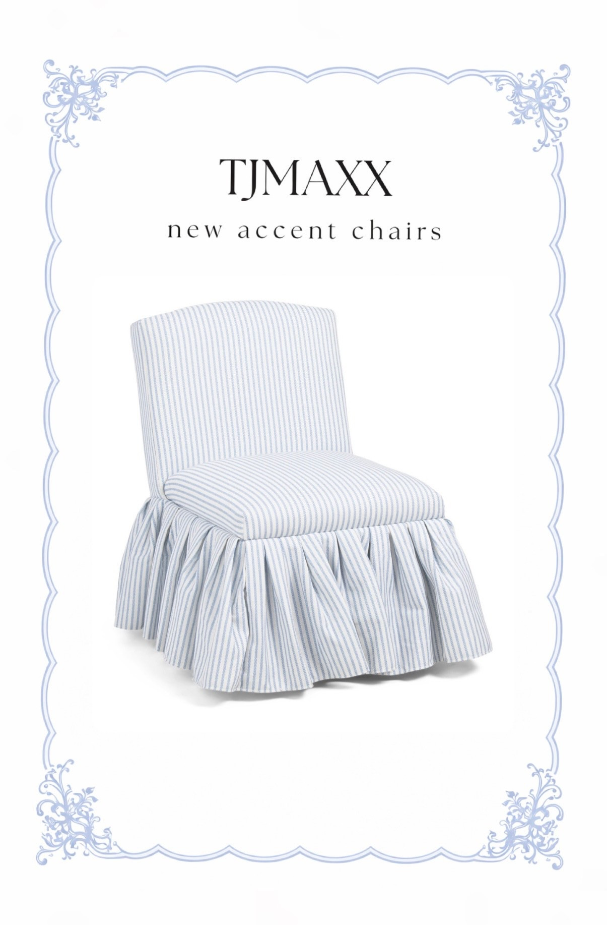 Darling ruffle accent chair @tjmaxx 🤍
