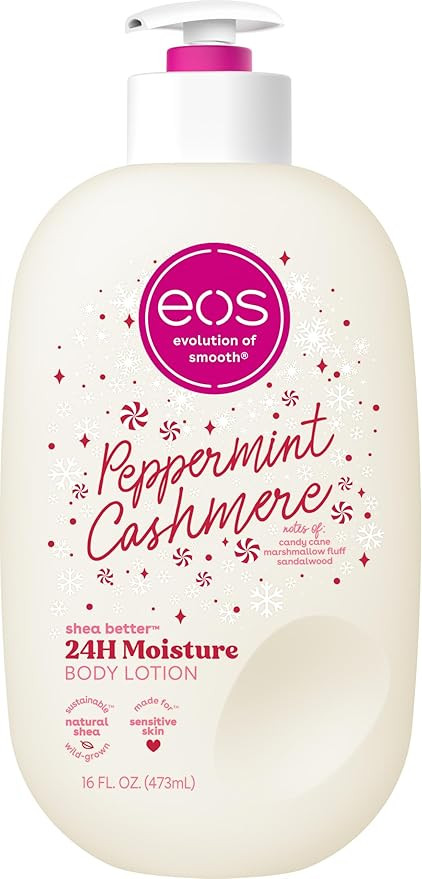 eos Shea Better Holiday Body Lotion, Peppermint Cashmere, Limited Edition Skin Care, 24-Hour Mois... | Amazon (US)