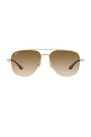 Ray-Ban Metal Double Bridge in Arista, Transparent Brown, & Clear Gradient Brown from Revolve.com | Revolve Clothing (Global)