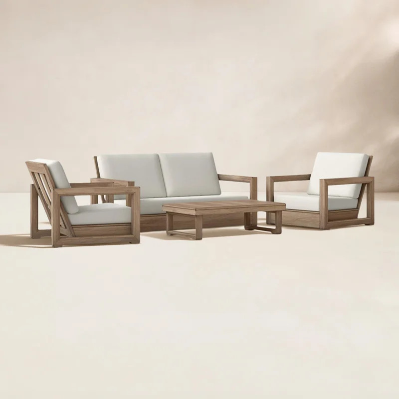 Donnie 4 Piece Sofa Seating Group with Cushions | Wayfair North America