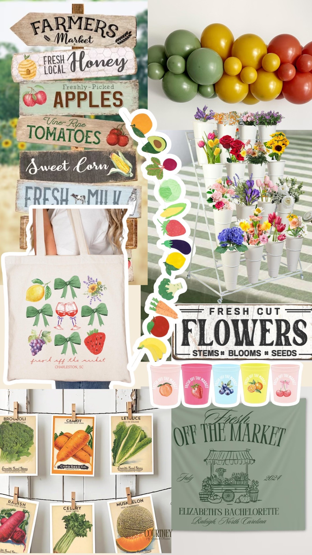 If the bride loves produce stands, wildflowers, and Pinterest-worthy themes with personality, this Fresh Off the Market bridal shower aesthetic was made for her. From custom totes to seed packet decor and bloom bars your guests will rave about—it’s all about creating an experience that feels fresh, fun, and deeply personal.

Everything you need to recreate this look is already gathered in my LTK—no foraging required.

#LTKParties #LTKStyleTip #LTKWedding