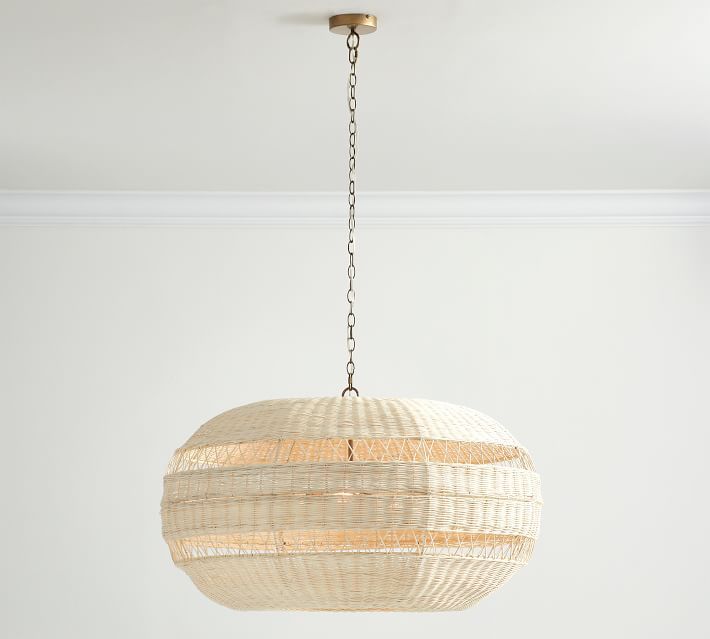 Adrienne Woven Oversized Pendant | Pottery Barn (US)