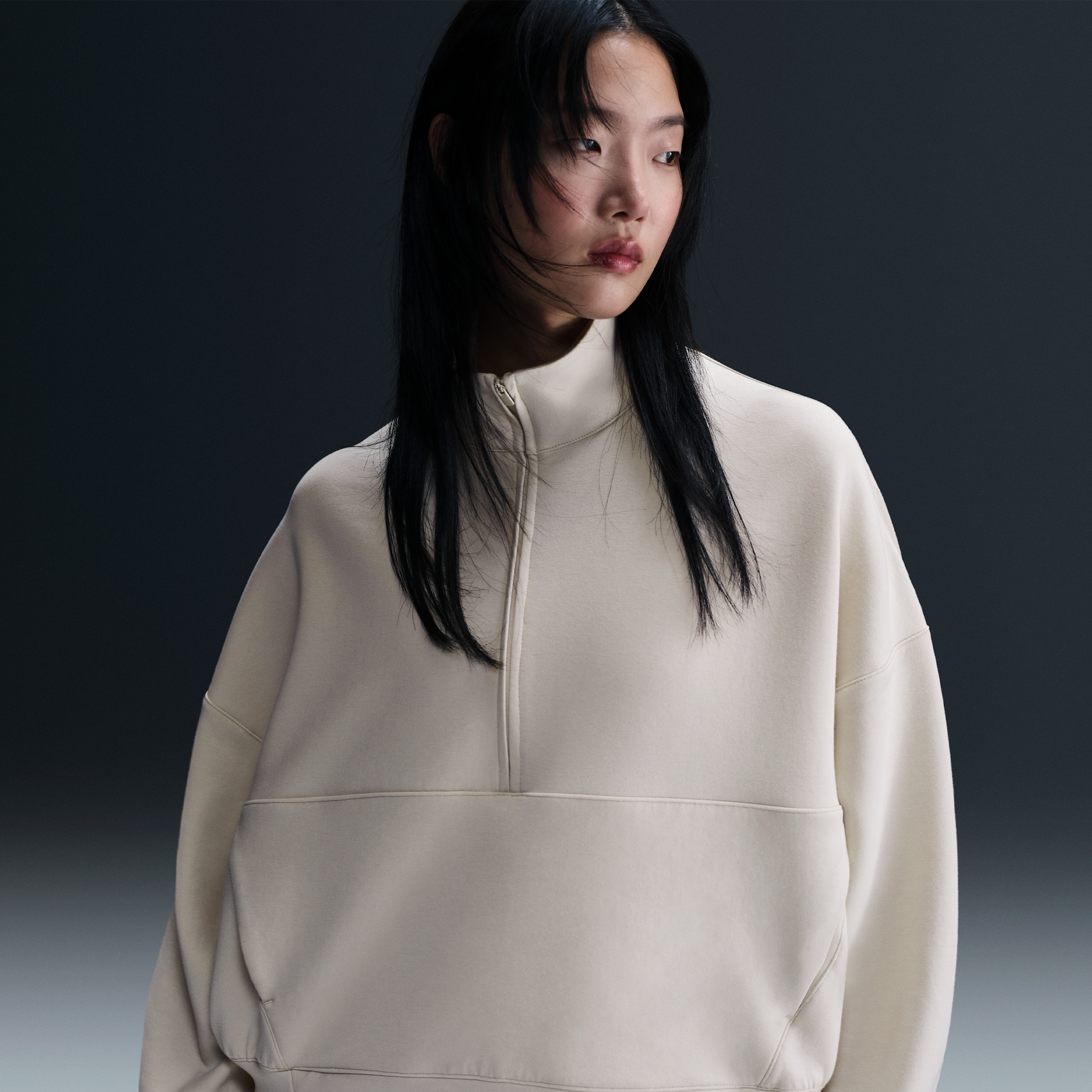 Nike Women's 24.7 ImpossiblySoft Dri-FIT Oversized 1/2-Zip Top in Brown | HQ8188-104 | Nike (US)