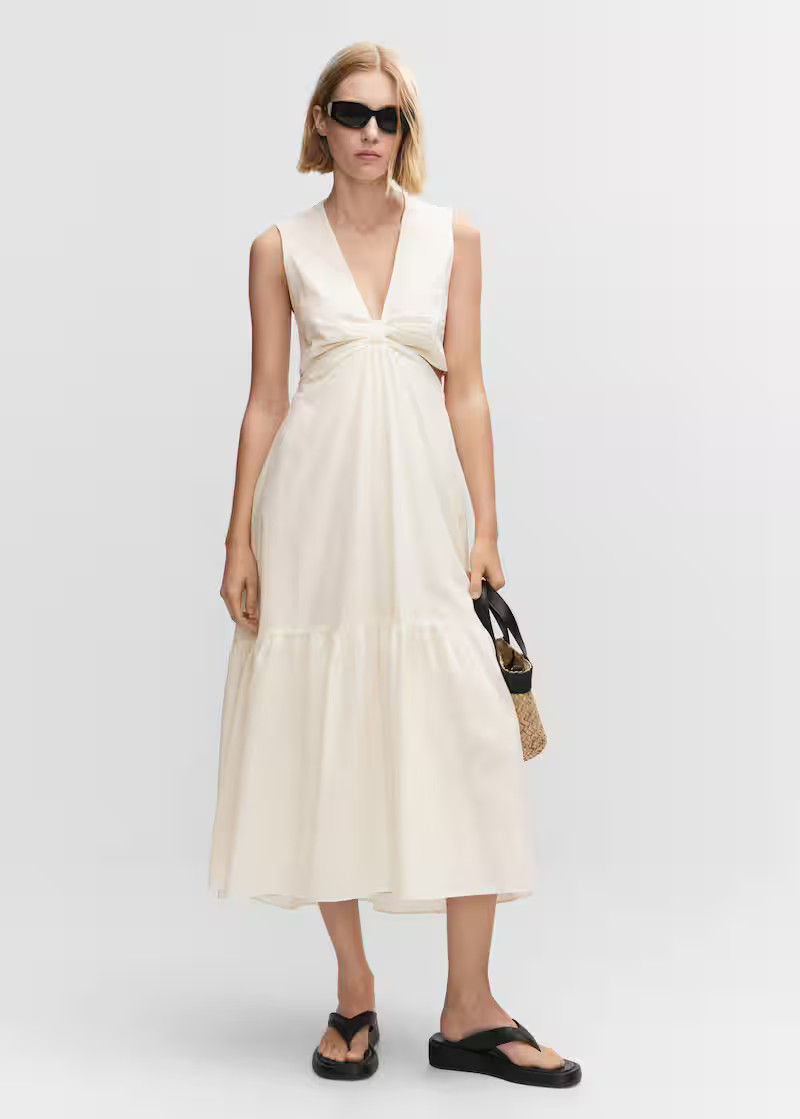 Knot dress with openings | MANGO (US)