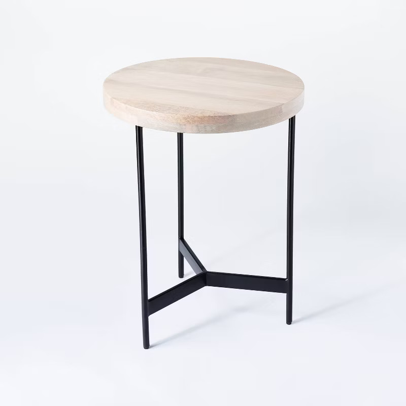 Villa Park Round Wooden End Table Brown - Threshold™ designed with Studio McGee | Target