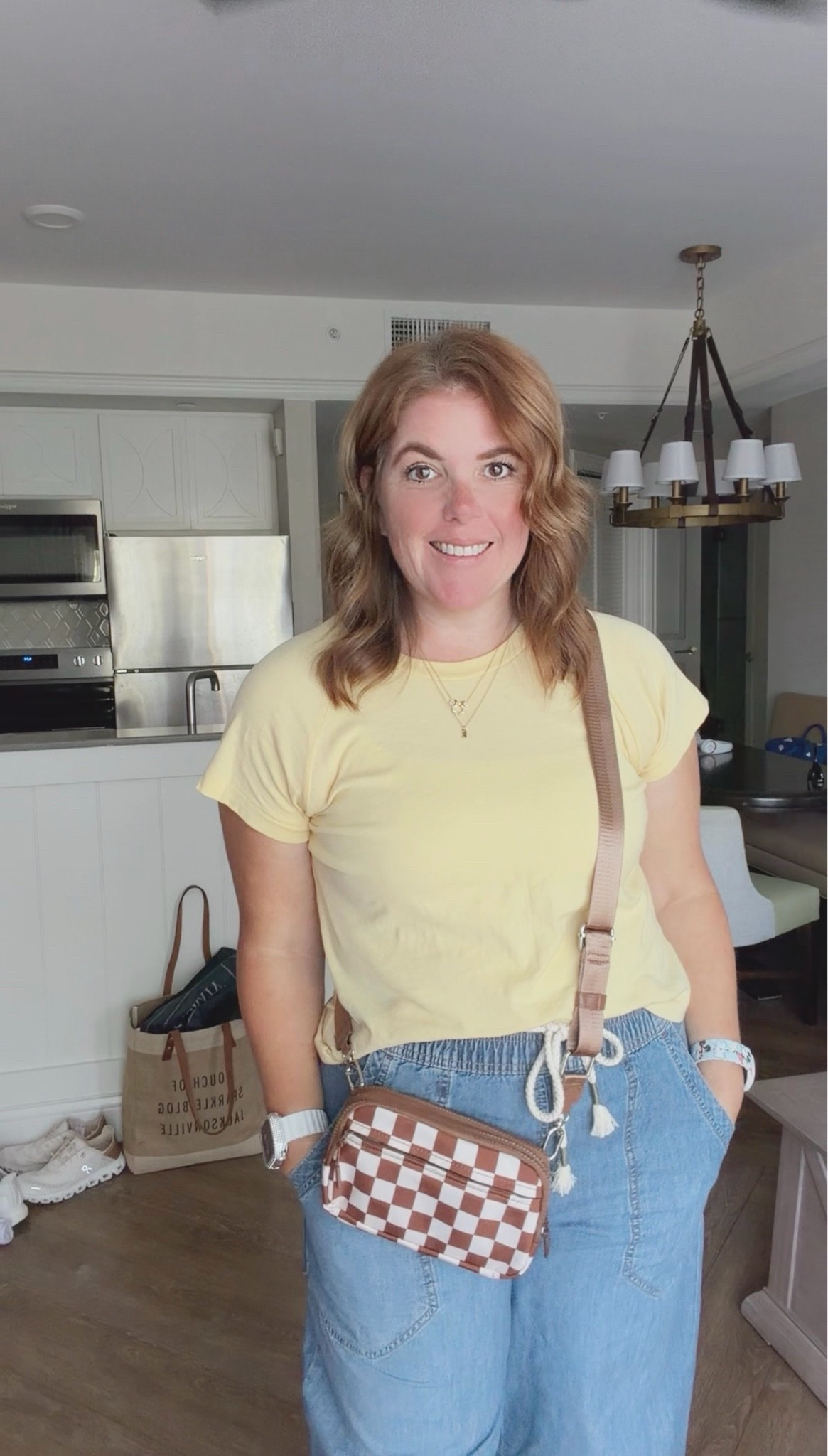 The perfect outfit for a night at Disney Springs! The tee is from @Pistola Denim and it is lightweight and does run a bit small, I did size up! The pants are quickly becoming a favorite of mine and they run TTS. 

The bag is from Emmafy and is BOGO free! Use code KRISTEN46848 for an additional 10% off!