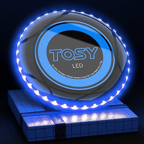 TOSY 36 & 360 LED Flying Disc - Extremely Bright, Auto Light Up, 175g Frisbee, for Men/Boys/Teens... | Amazon (US)