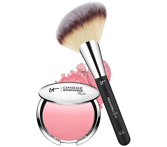 IT Cosmetics CC Radiance Anti-Aging Ombre Blush w/ Luxe Brush | QVC