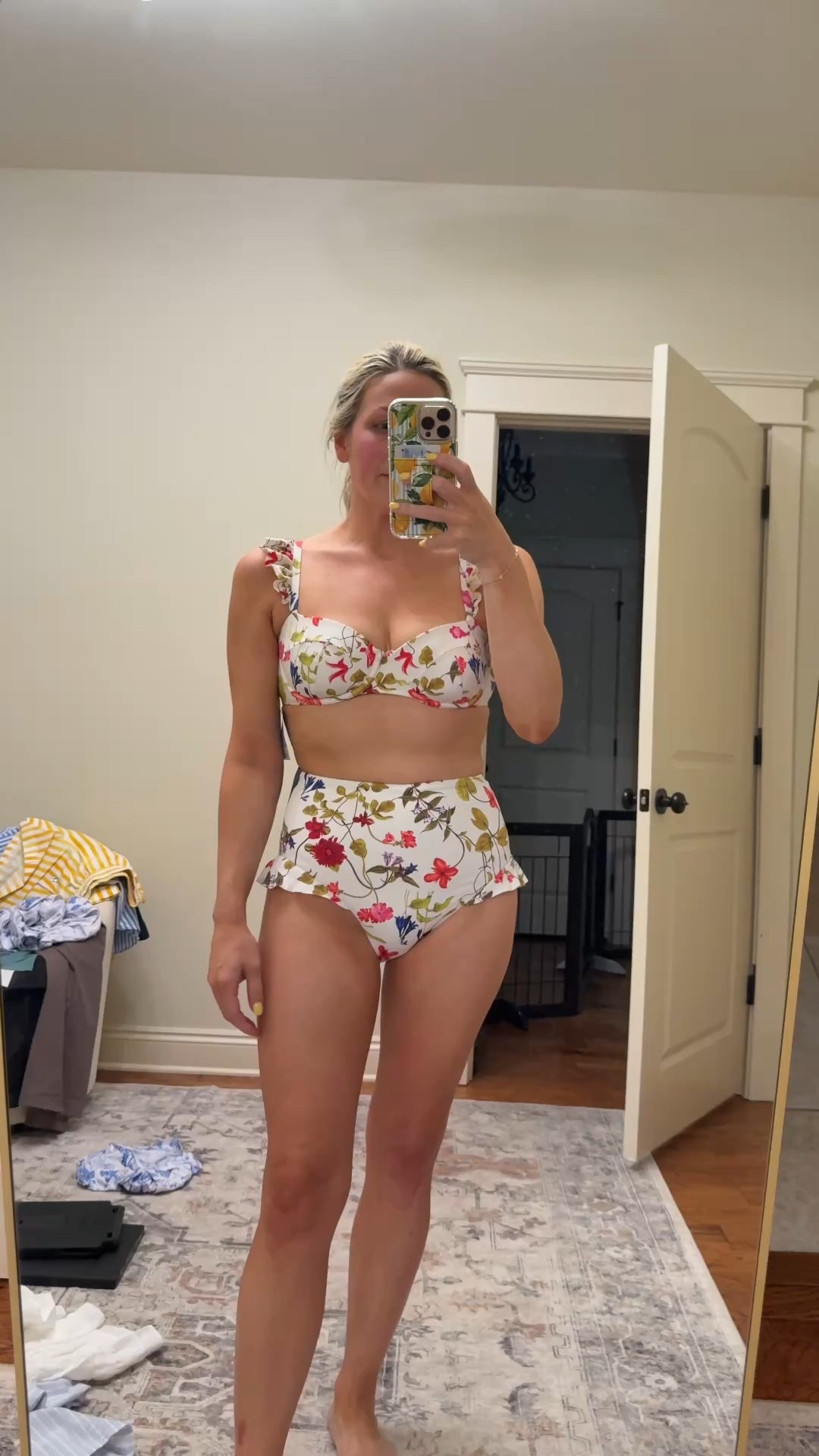 Lands end bathing suit! Ordered size 4 in top and 4 in bottom but returning bottom for a 6. I’m typically a 2/4 
So cute and on sale! 

#LTKSeasonal #LTKWatchNow #LTKSwim