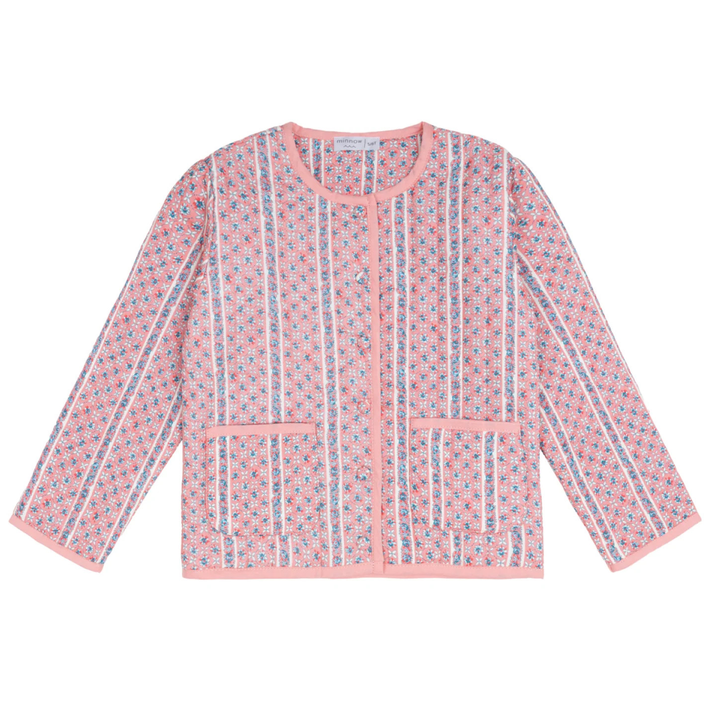 girls rosa vine quilted jacket | Minnow
