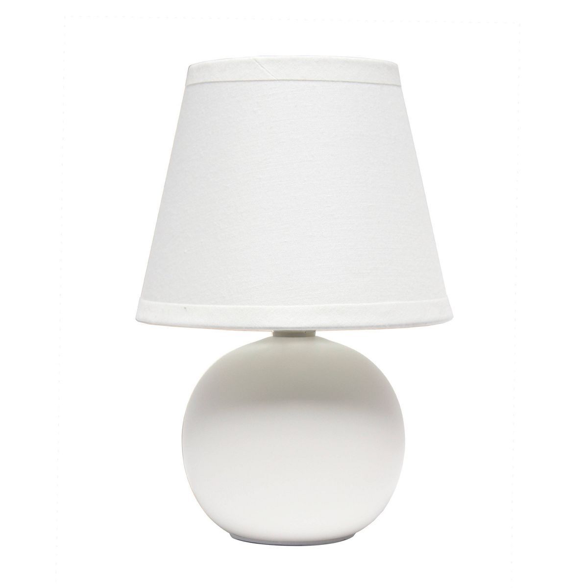 8.66" Petite Ceramic Orb Base Bedside Table Desk Lamp with Matching Tapered Drum Fabric Shade - C... | Target