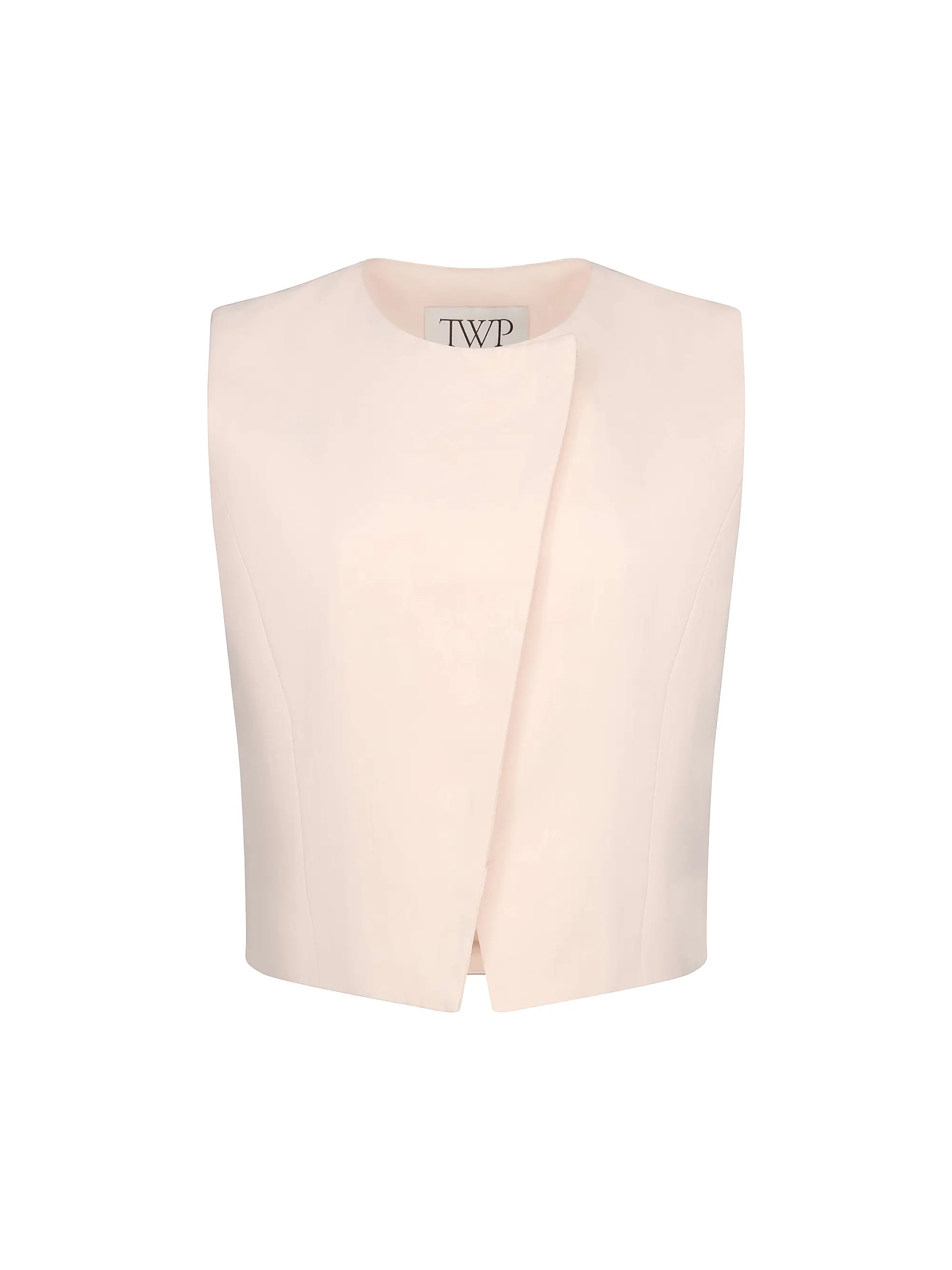 Jewel Neck Asymmetric Placket Vest | Saks Fifth Avenue