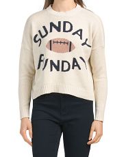 Juniors Sunday Funday Crew Neck Sweater | Marshalls