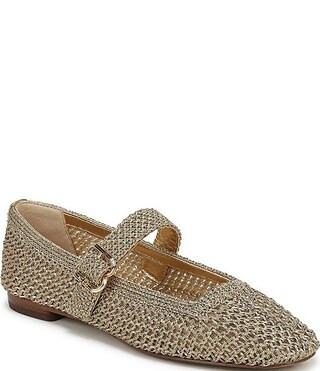 Michaela Metallic Woven Mary Jane Flats | Dillard's