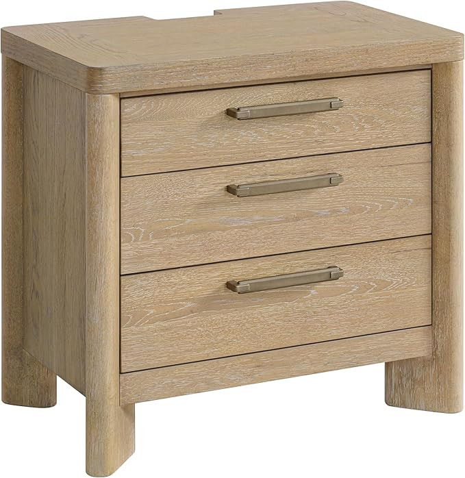 Wallace & Bay Clove Sand Dune 3-Drawer Nightstand with Charging Strip | Amazon (US)