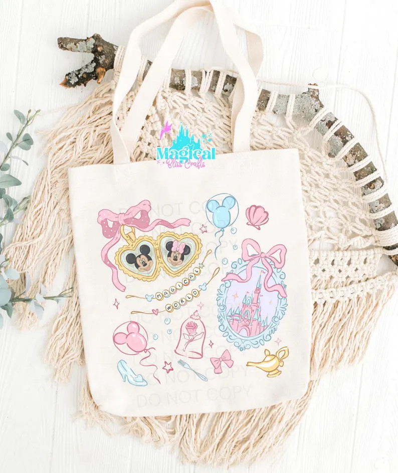 Magical Mouse, Disney Park Castle Tote Bag, Mickey and Friends Tote Bag, Vacation Tote Bag - Etsy | Etsy (US)