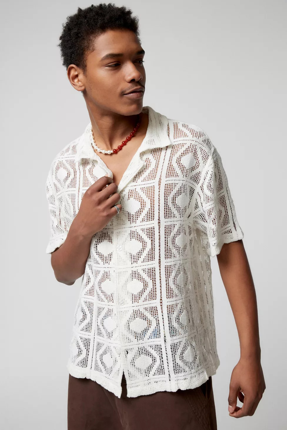 BDG Eli Cotton Lace Shirt | Urban Outfitters (US and RoW)