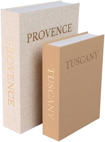 Flaxen Decorative Books for Home Decor – Faux Book Storage Box Set with Magnetic Closure & Line... | Amazon (US)