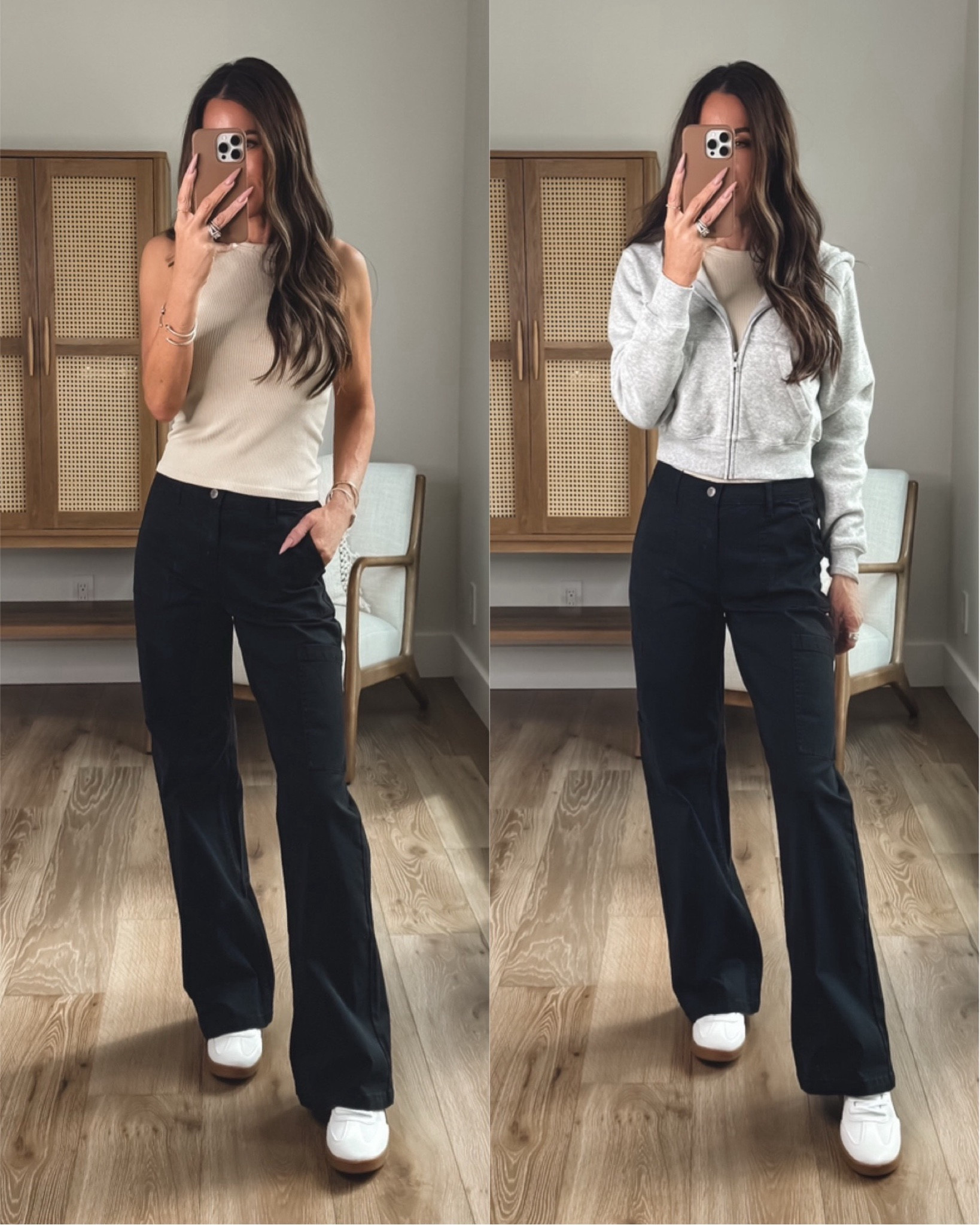 Walmart outfit idea…these cargos look like a designer pair but are $17! Soft lightweight and slimming… I absolutely love these!! Wearing sz xs 
Ways to wear:
Loving these $19 sneakers…they come in lots of fun colors! Run tts
Tank sz medium 
Cropped sweatshirt sz xs


#LTKBacktoSchool #LTKFindsUnder50 #LTKSeasonal