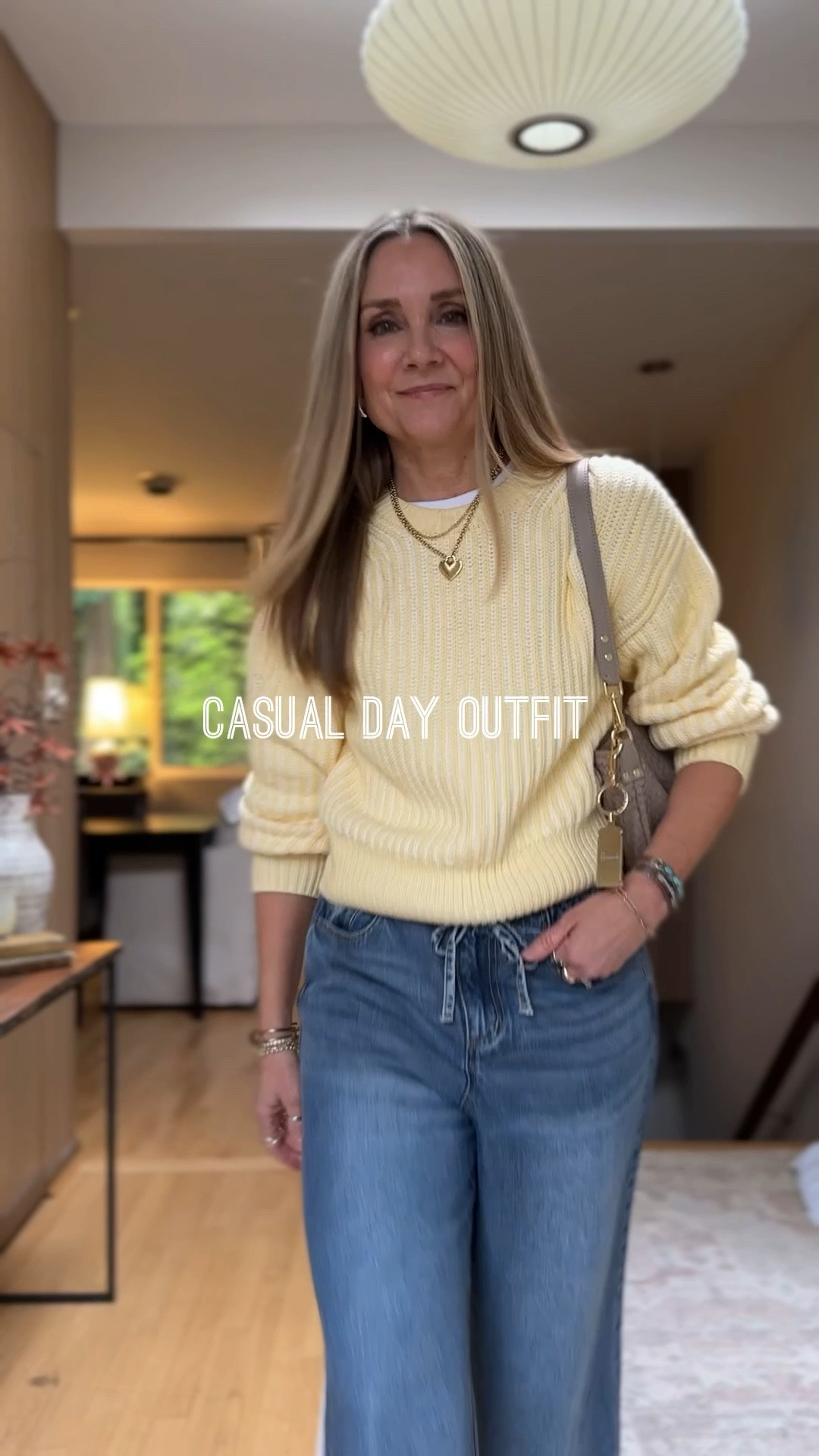 What I wore to a casual girls’ night!

@gapstyle yellow sweater, @Splendid drawstring denim lounge pants (code JK20 ), and jelly sandals. 



#LTKSaleAlert #LTKOver40 #LTKootd