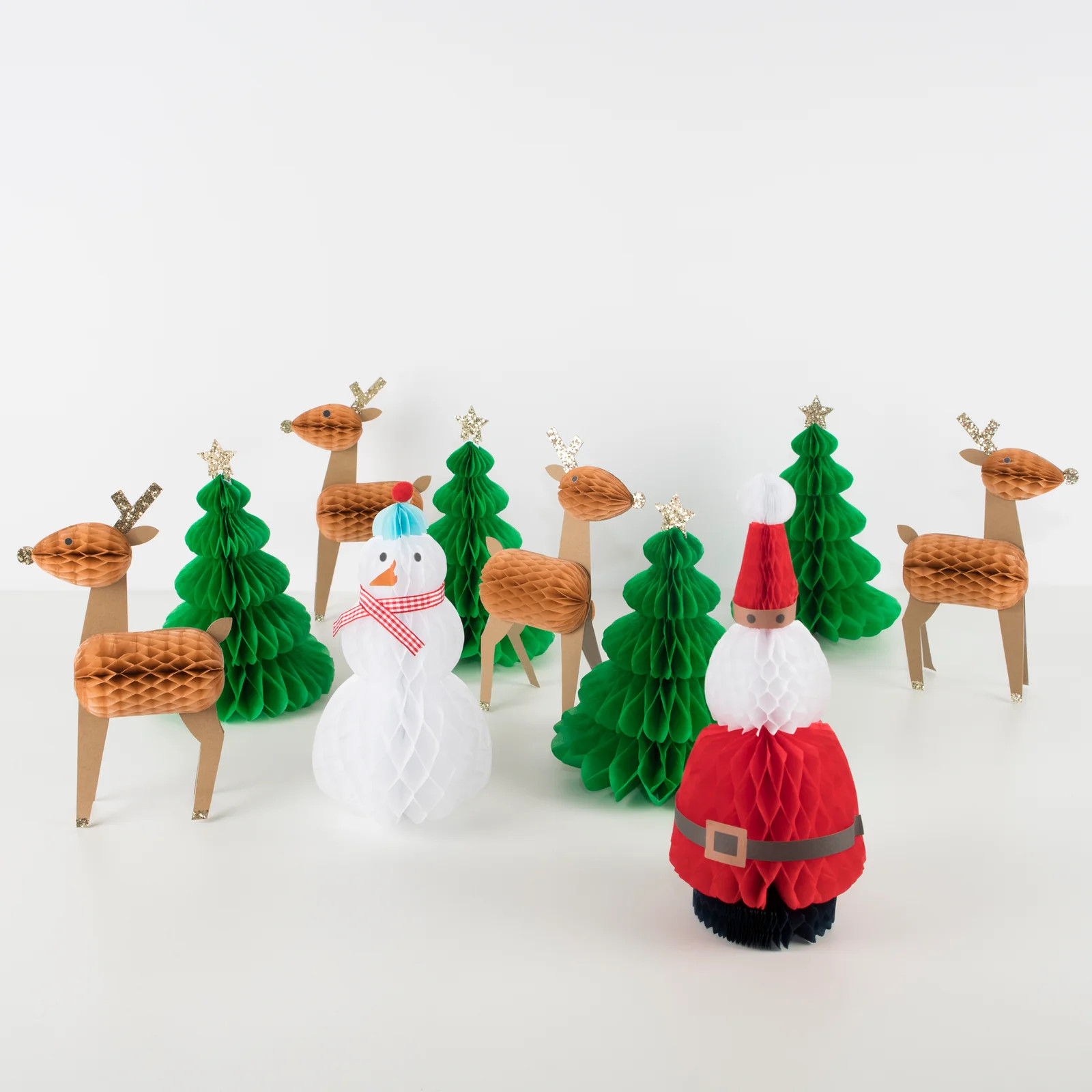 Honeycomb Christmas Characters (x 10) | Meri Meri