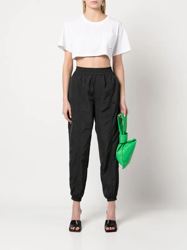 Alexander Wang DTC Twist Crop T-shirt | White | FARFETCH | Farfetch Global