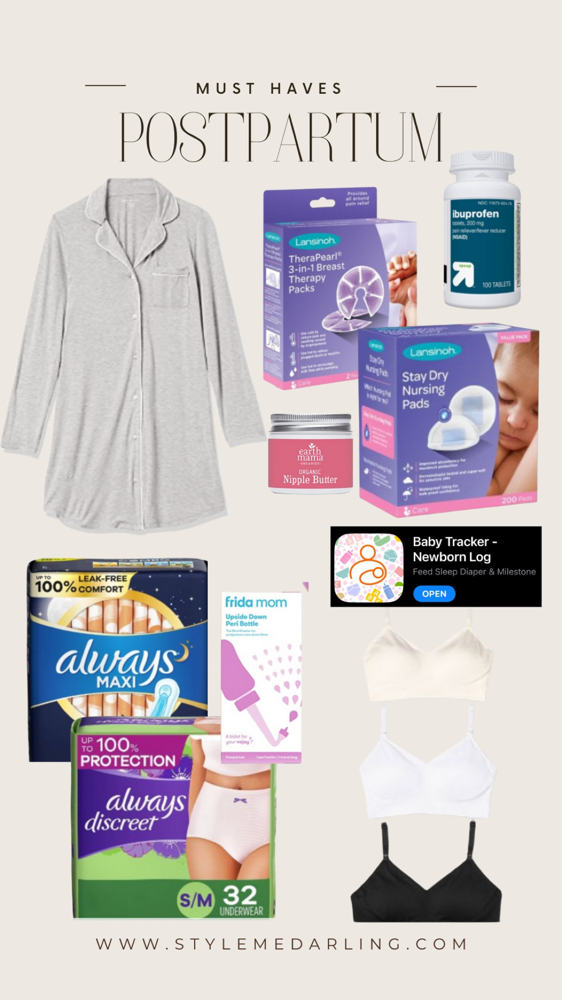Sharing my 2 week postpartum must haves!

#postpartum #pads #nipplecream #ibuprofen #nursingpads #momwasher #cozycardigan #breasttherapypacks #engorgement #nursingbra #nightgown #nursingfriendly #babytrackerapp #waterbottle #stanleycup

#LTKfamily #LTKbump #LTKbaby