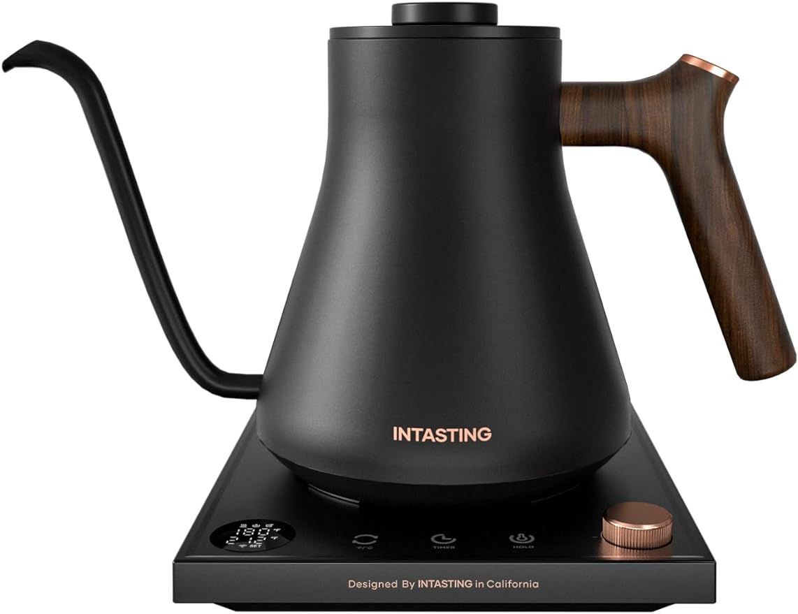 Electric Kettles, INTASTING Gooseneck Electric Kettle, ±1℉ Temperature Control, Wooden Accents... | Amazon (US)