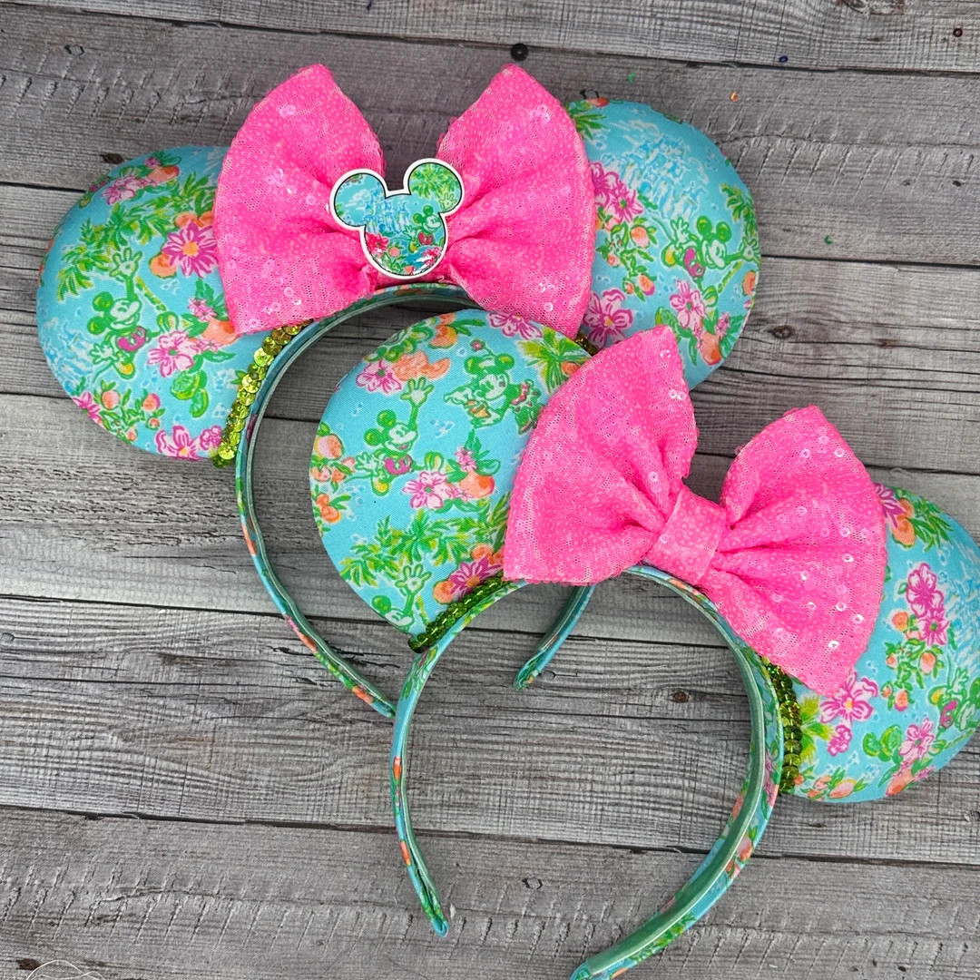 Mouse & Minnie Flower Summer Ears Lilly Inspired Mouse - Etsy | Etsy (US)