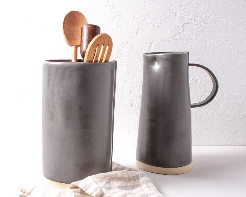 Tall Charcoal Pitcher | Etsy (US)
