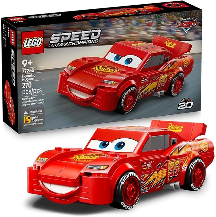 LEGO Speed Champions Lightning McQueen Toy - Disney Pixar Cars Building Blocks for Kids, Boys & G... | Amazon (US)