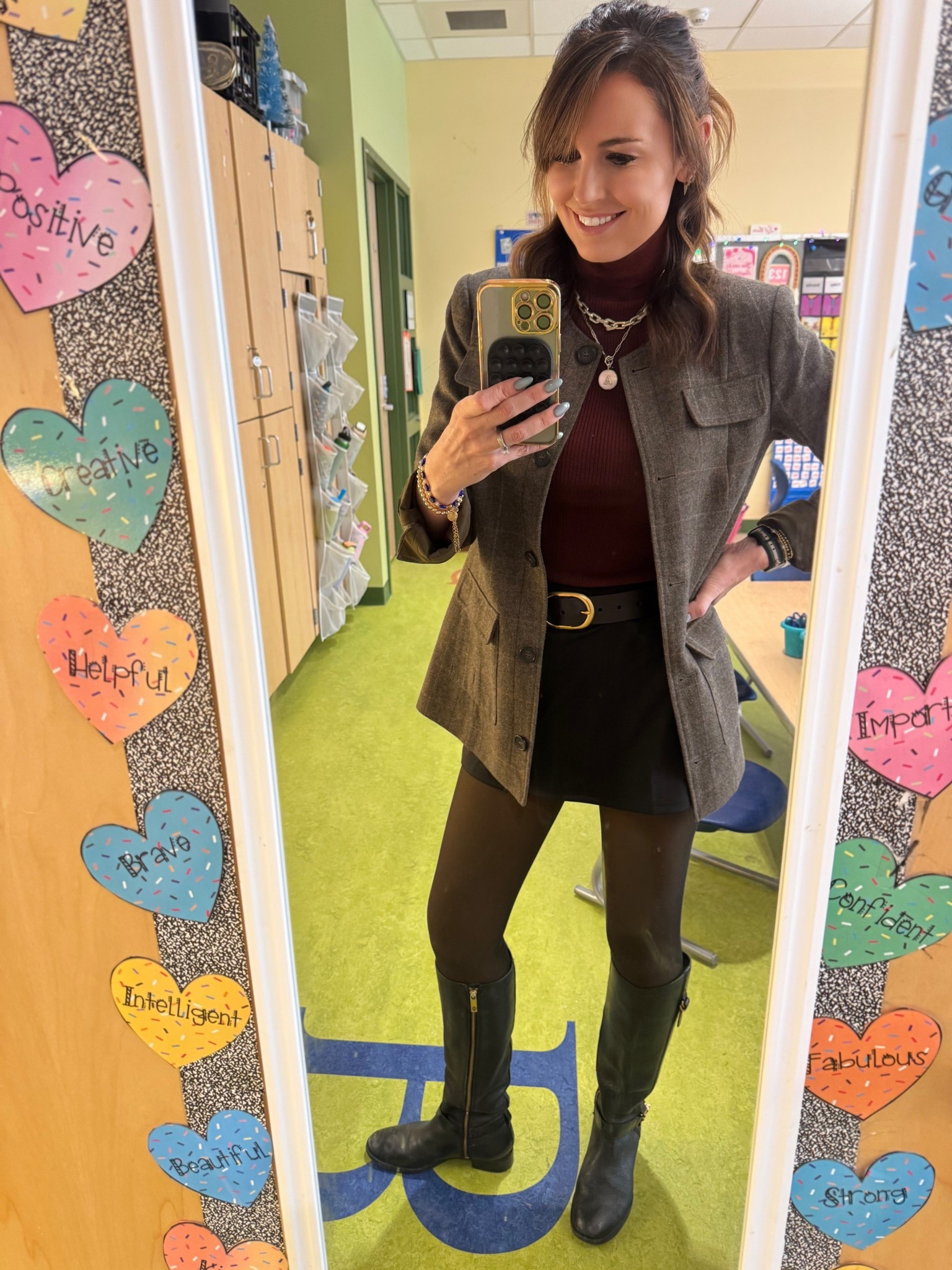 Favorite daughter blazer
Favorite daughter turtleneck
Amazon skirt
Tory Burch boots

#LTKOver40 #LTKootd #LTKgrwm